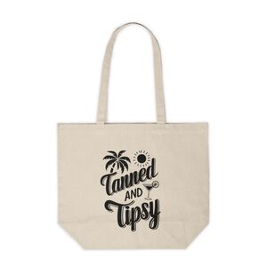 Tanned And Tipsy Custom Canvas Tote Bag